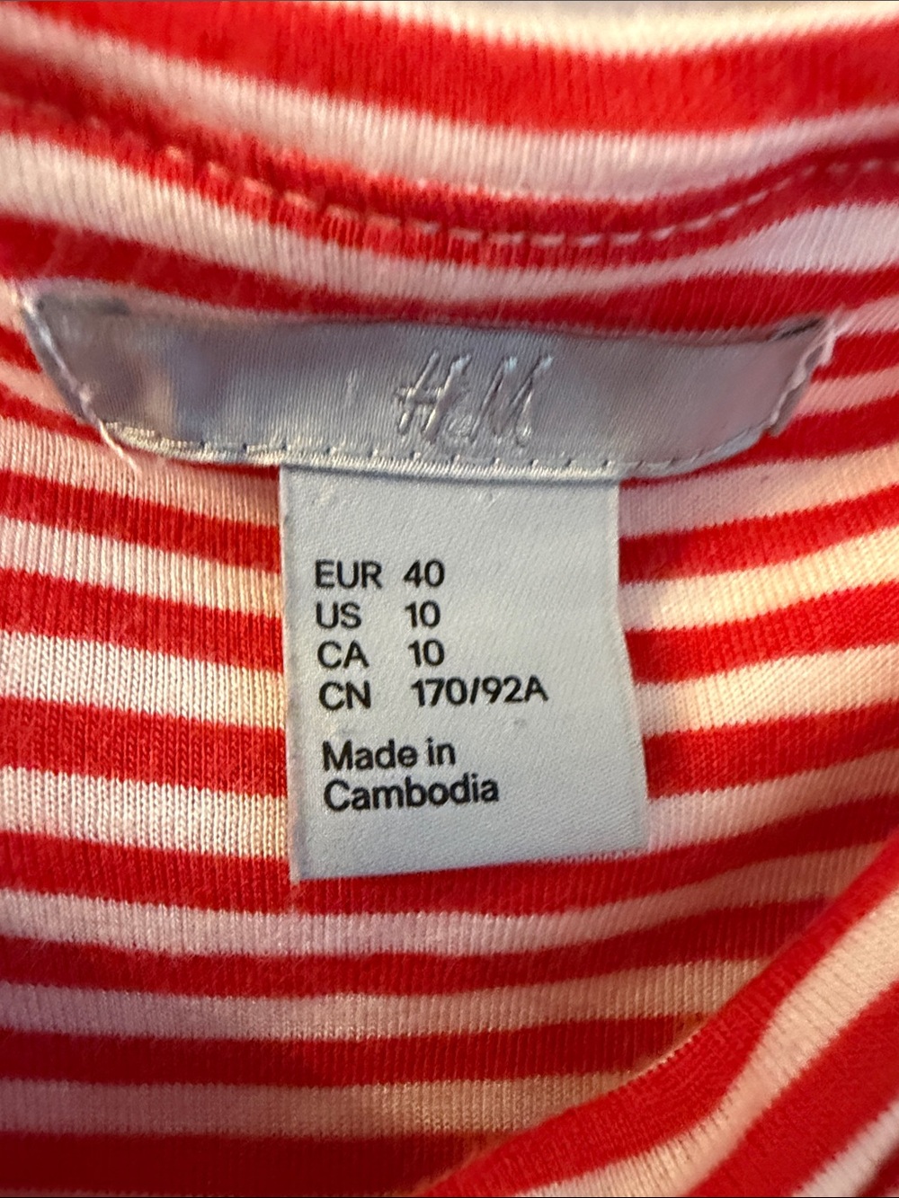 H&M Red and White Striped Cowl Neck Ruched Mini Dress - Picture 3 of 9